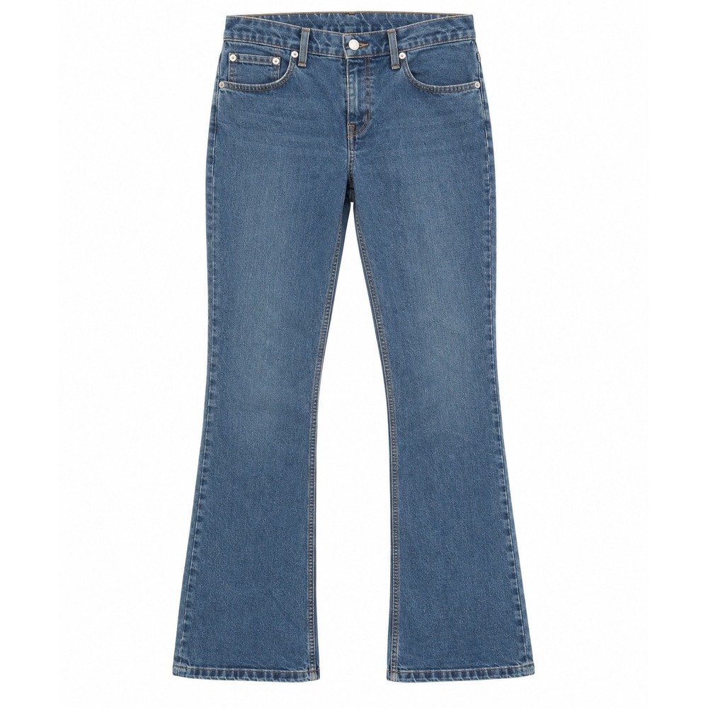 Polo Jeans Co Ralph Lauren Womens Flare Jeans Blue Denim RL Flag 32 Inseam Y2K